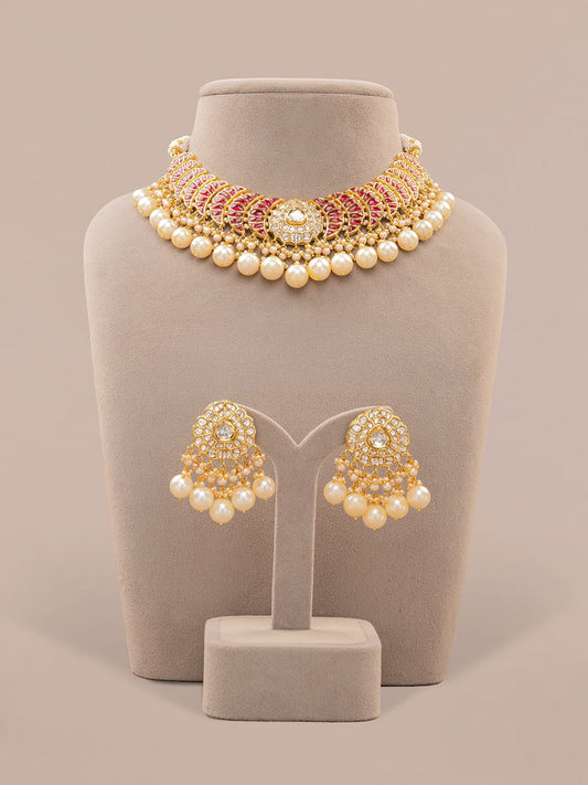Ravira & Lavisha Polki U Necklace Set