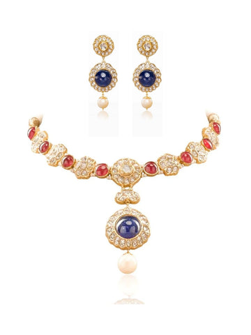 Udita & Kashvi Polki U Necklace Set