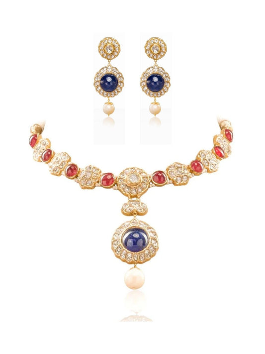 Udita & Kashvi Polki U Necklace Set