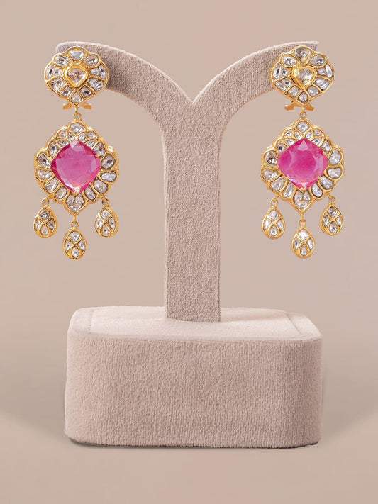 Rida Polki Long Earrings