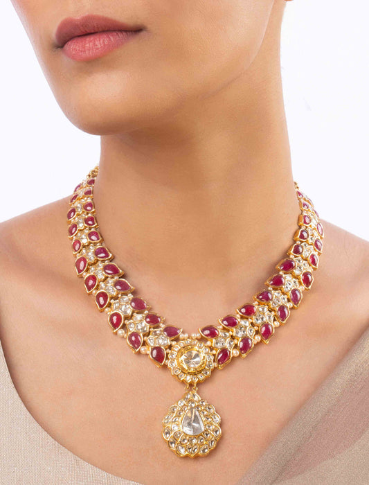 Arisha Polki U Necklace