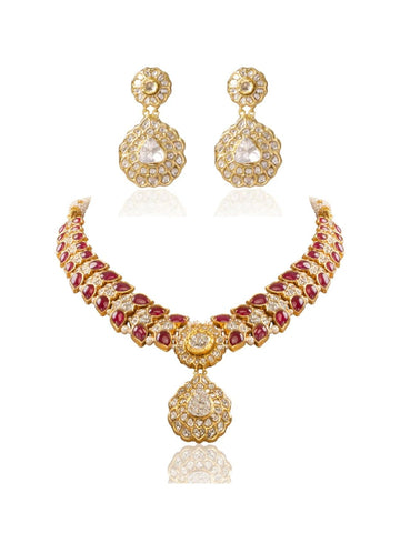 Arisha & Devina Polki U Necklace Set
