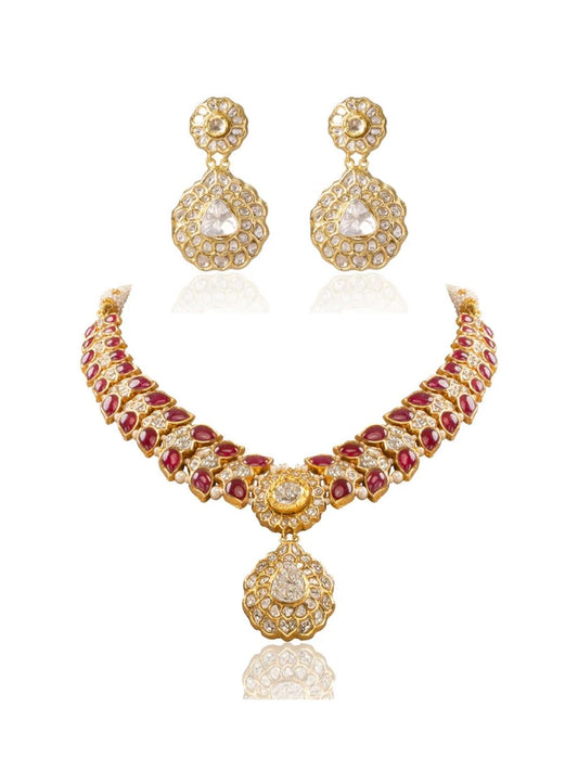 Arisha & Devina Polki U Necklace Set