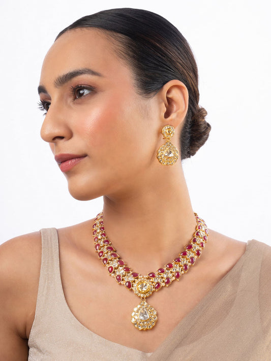 Arisha Polki U Necklace
