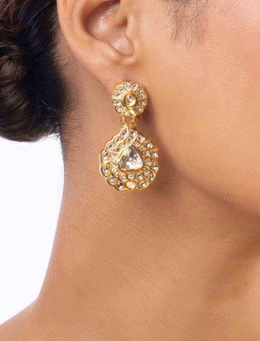 Devina Polki Long Earrings