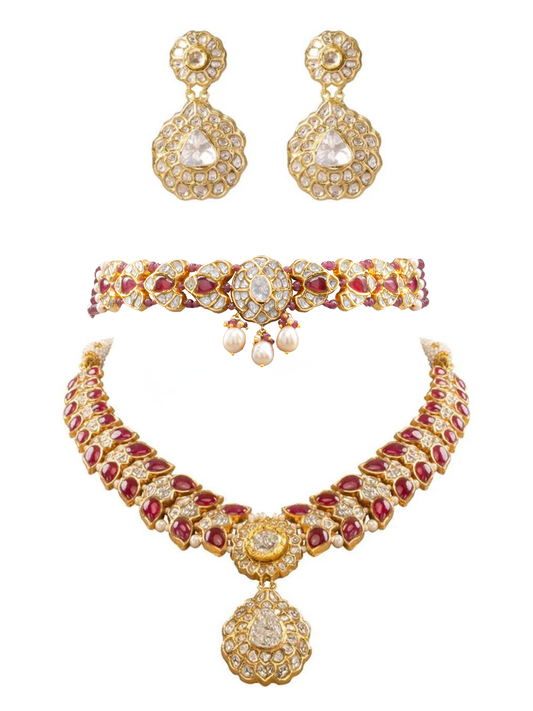 Arisha Polki Bridal Set