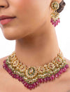 Misha & Noura Polki U Necklace Set