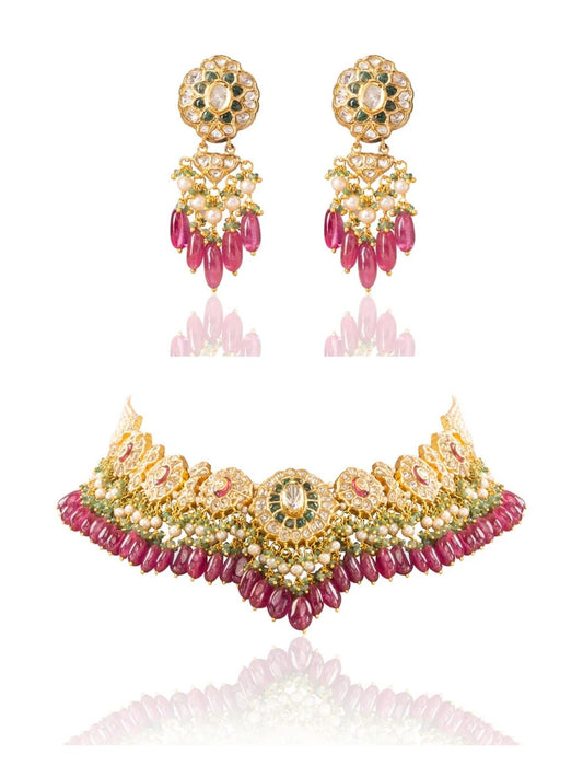 Misha & Noura Polki U Necklace Set
