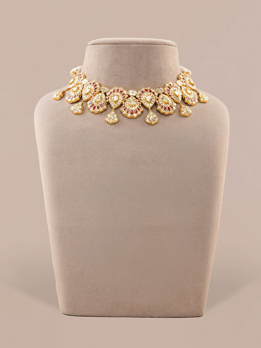 Nia & Idhika Polki U Necklace Set