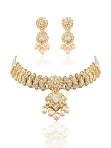 Shaili & Jivana Polki U Necklace Set