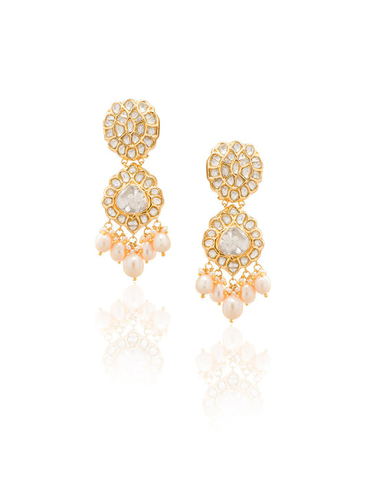 Jivana Polki Long Earrings