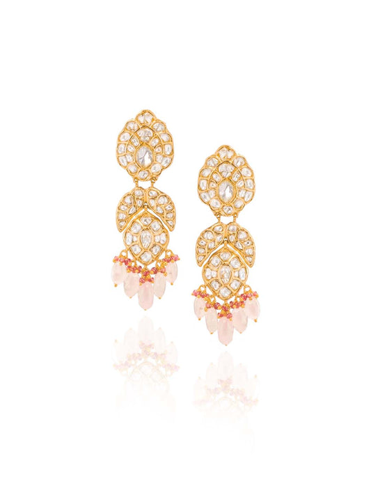 Sidhya Polki Long Earrings