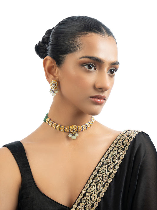 Raasya & Evany Polki Choker Set