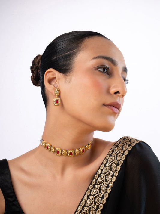 Chitra Polki Ear Rings