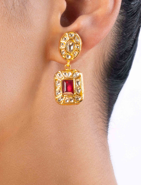 Chitra Polki Ear Rings