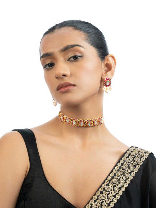 Jehona & Iskah Polki Choker Set