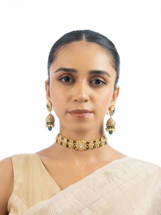Abha & Nivi Polki Choker Set