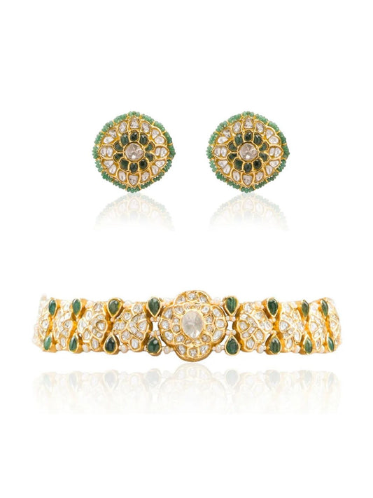 Abha & Pratiti Polki Choker Set