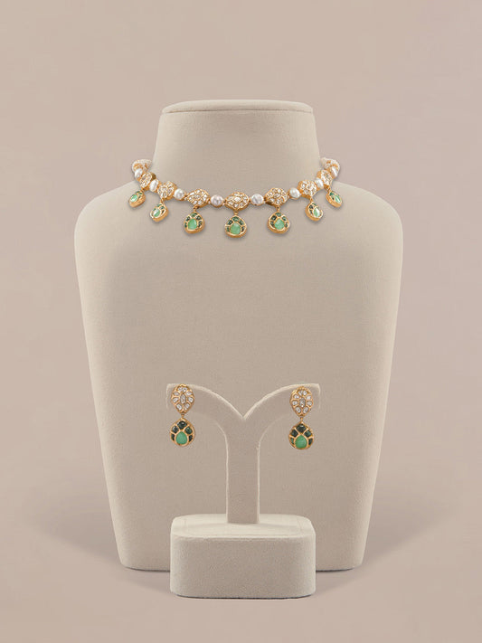 Anava Polki Long Earrings