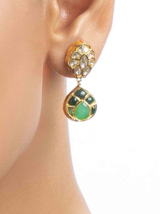 Anava Polki Long Earrings