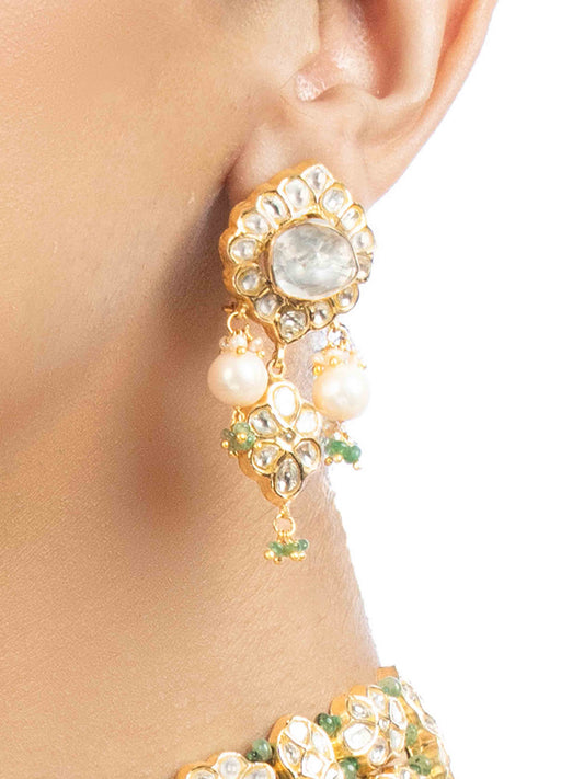 Zehra Polki Ear Rings