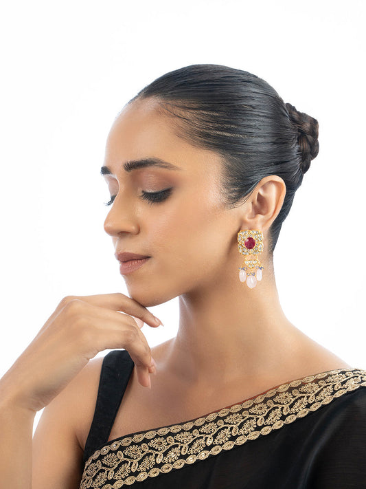 Yamaria Polki Long Earrings