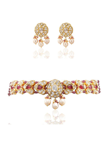 Mihira & Ariva Polki Choker Set