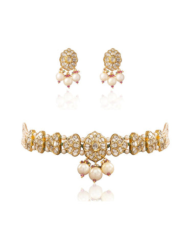 Hazel & Kivara Polki Choker Set