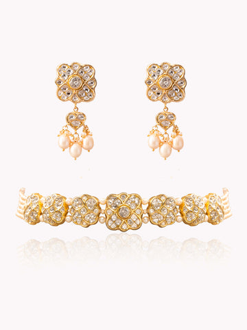 Noor & Chenoa Polki Choker Set