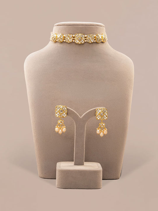 Noor & Chenoa Polki Choker Set