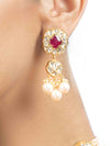 Zoella Polki Long Earrings