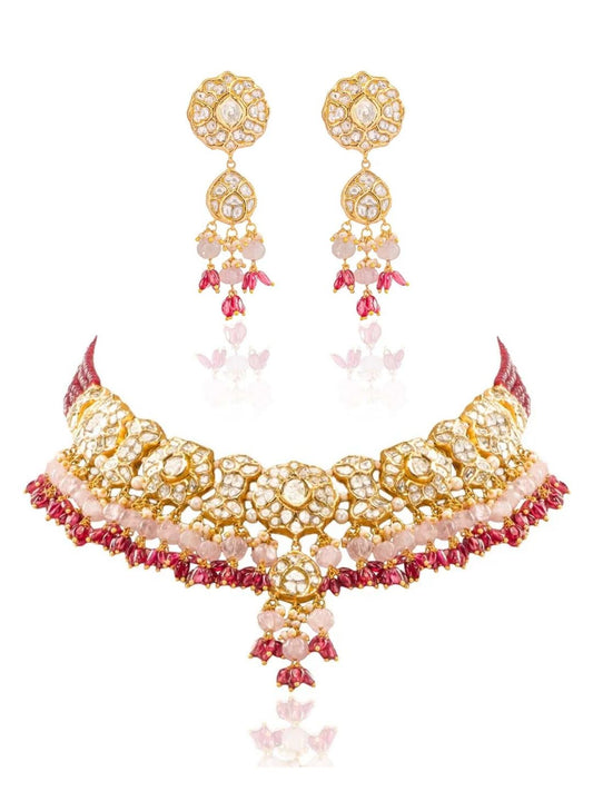 Arina & Zuhra  Polki U Necklace Set