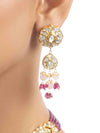Zuhra  Polki Long Earrings