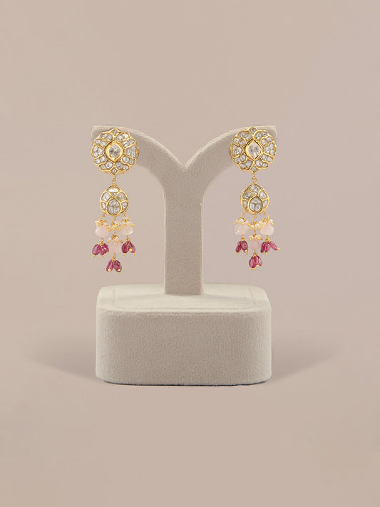 Zuhra  Polki Long Earrings