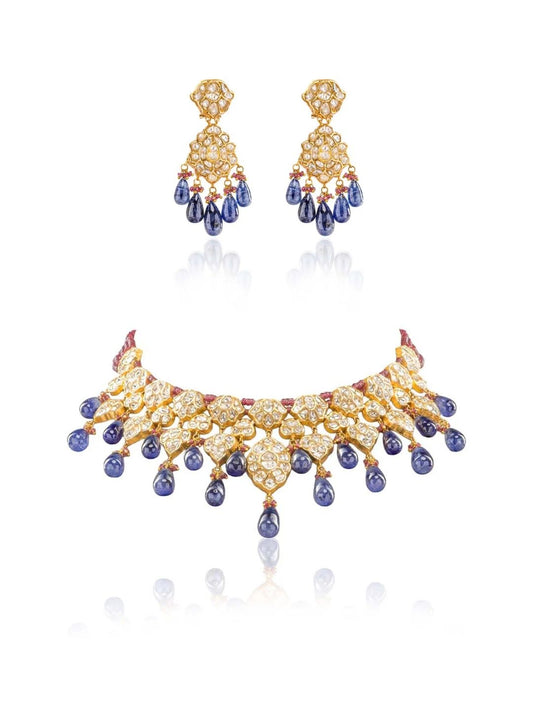 Nevara & Tahira Polki U Necklace Set