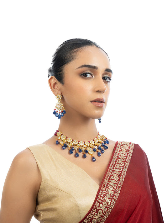 Nevara & Tahira Polki U Necklace Set