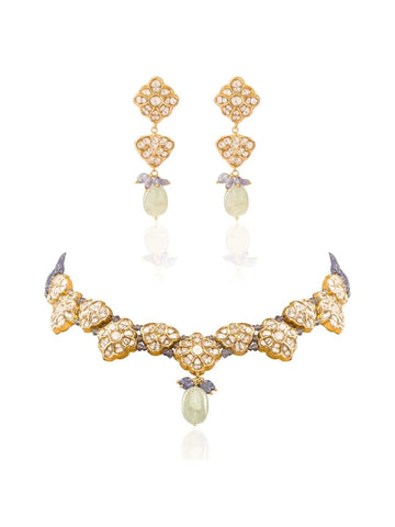 Reina & Anika Polki U Necklace Set