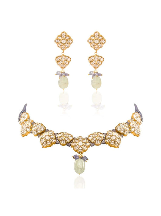 Reina & Anika Polki U Necklace Set