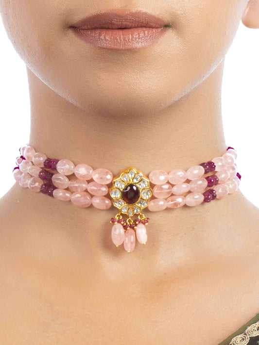 Anitya Polki Bead Choker