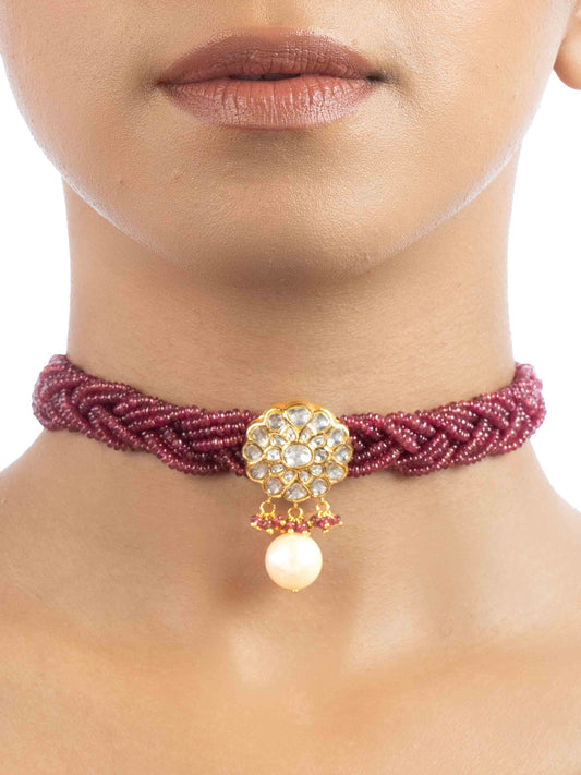 Hiraya Polki Bead Choker