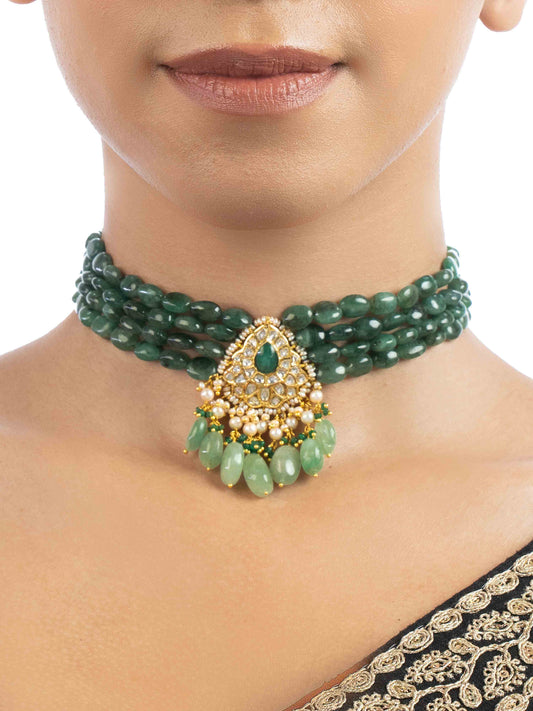 Amali Polki Bead Choker