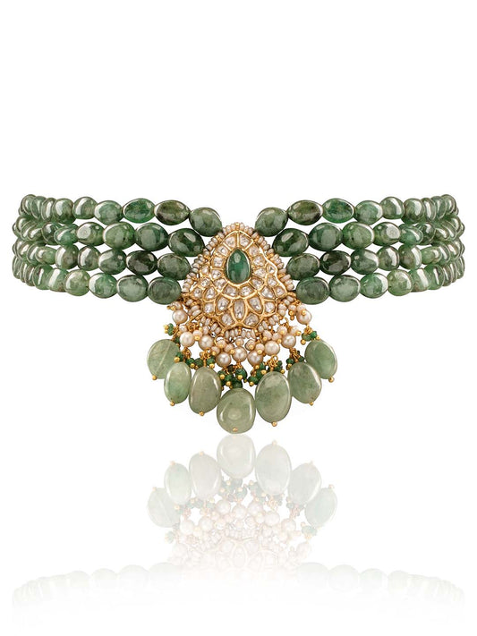 Amali Polki Bead Choker