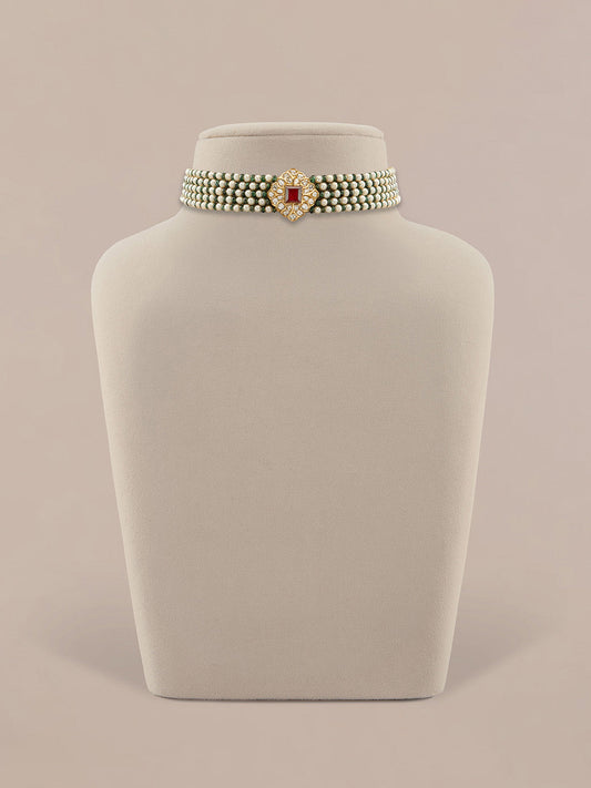 Jasika Polki Bead Choker