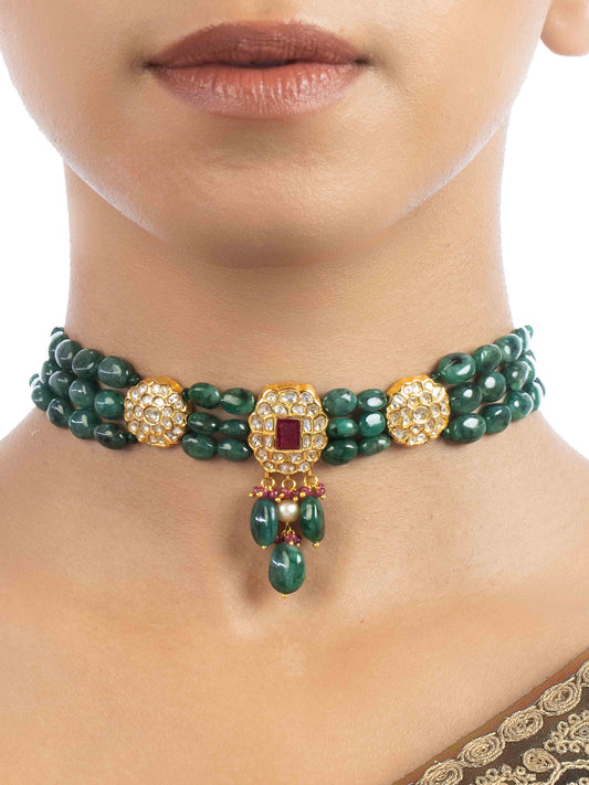 Adira Polki Bead Choker