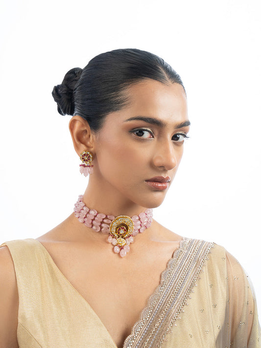 Claire & Eshna Polki Bead Choker Set