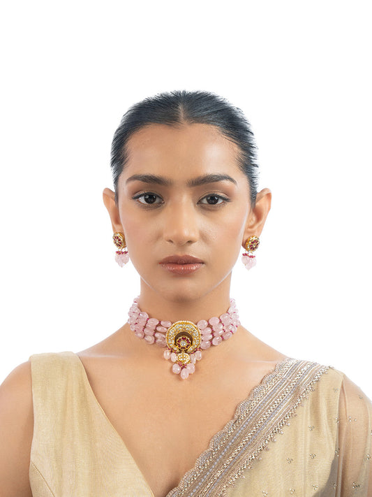 Claire & Eshna Polki Bead Choker Set