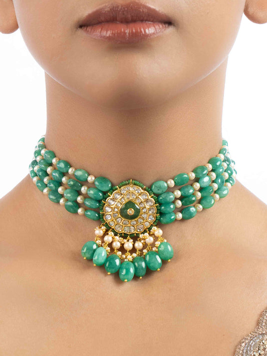 Nezira Polki Bead Choker