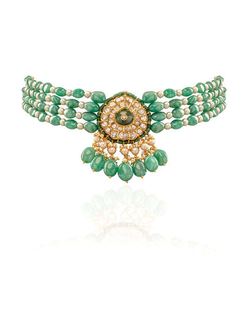 Nezira Polki Bead Choker