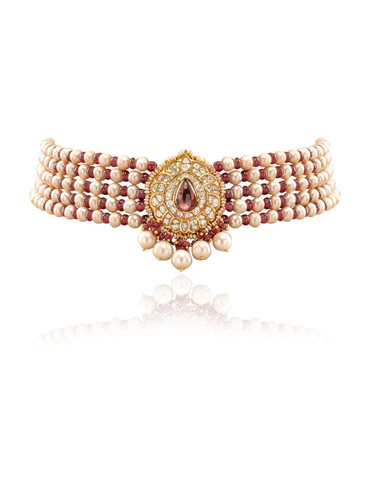 Sarai Polki Bead Choker