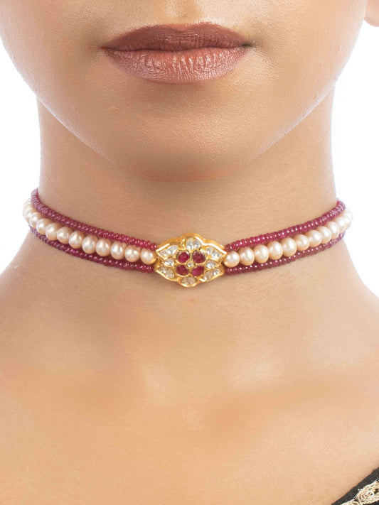 Deyana Polki Bead Choker